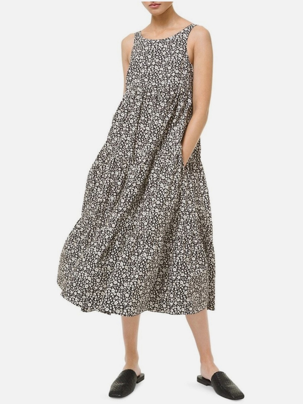 Michael Kors Collection Floral Midi Maxi Cotton  Dress